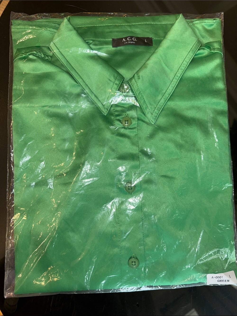 ACG Women's Satin Blouse in Green